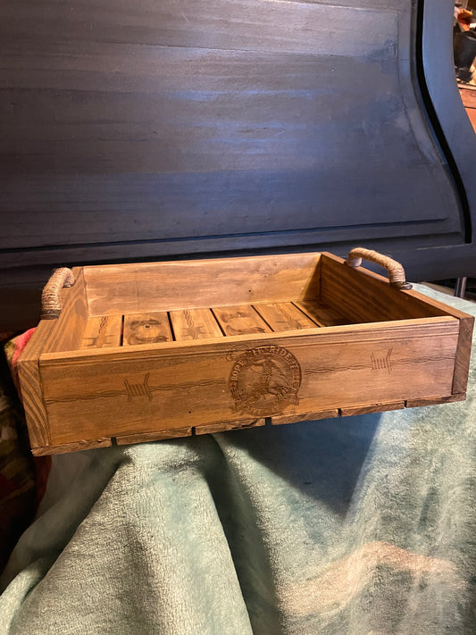 12" x 13" Custom Hand Made Wooden Tray